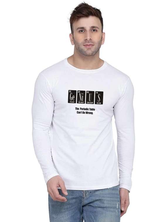 men printed long sleeve slim fit t-shirt