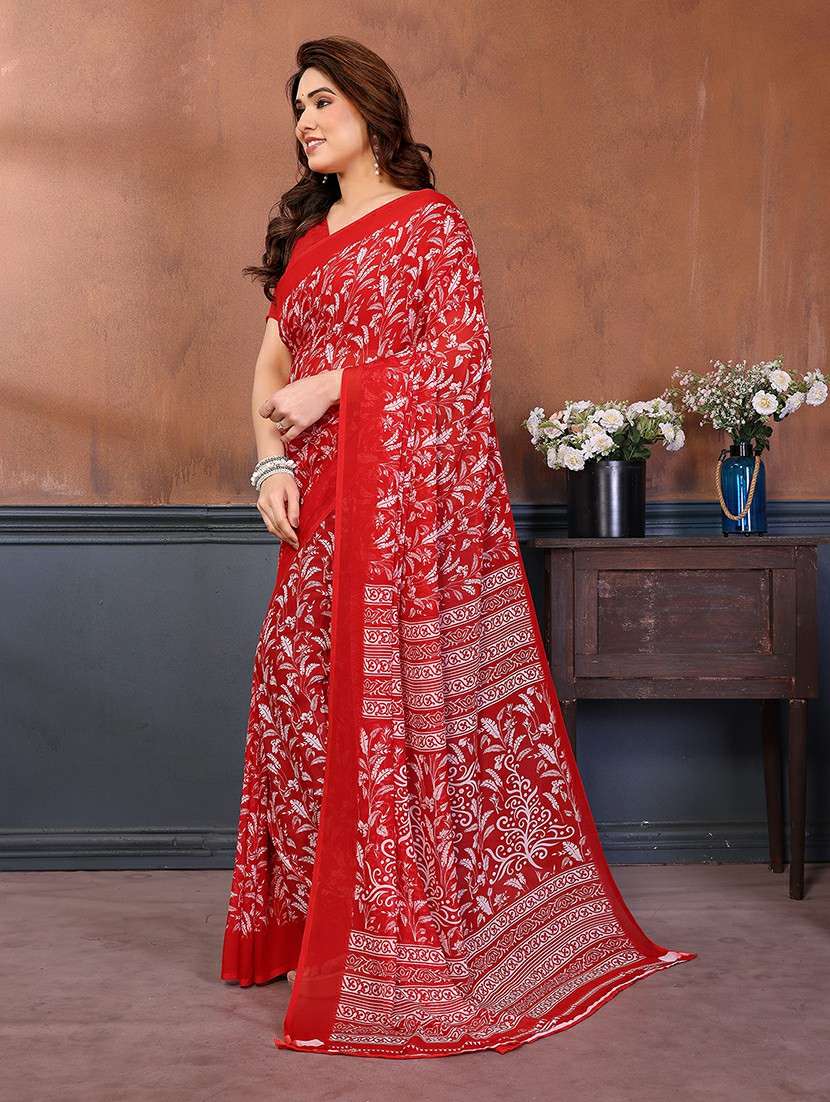women printed casual wear saree with blouse - 22277521 -  Standard Image - 2
