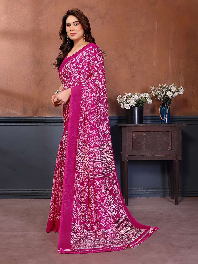 women printed casual wear saree with blouse - 22277523 -  Standard Image - 2
