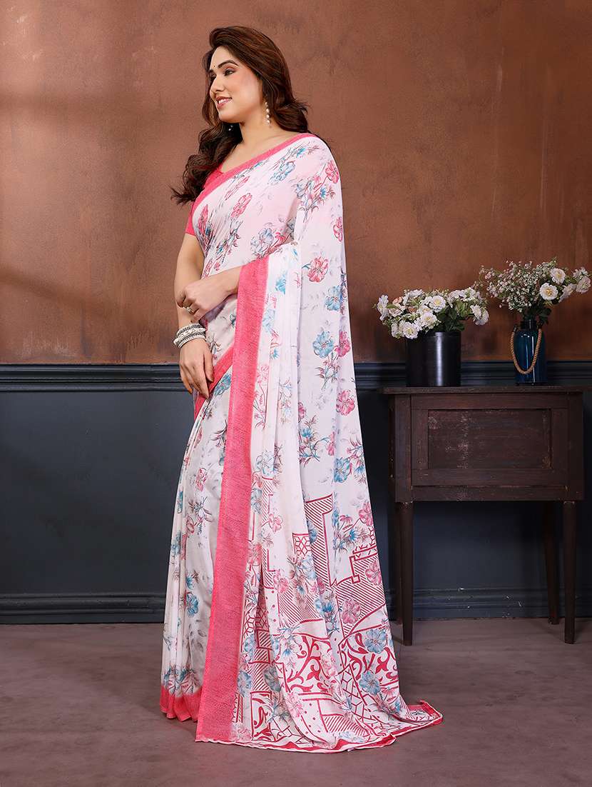 women printed casual wear saree with blouse - 22277527 -  Standard Image - 2