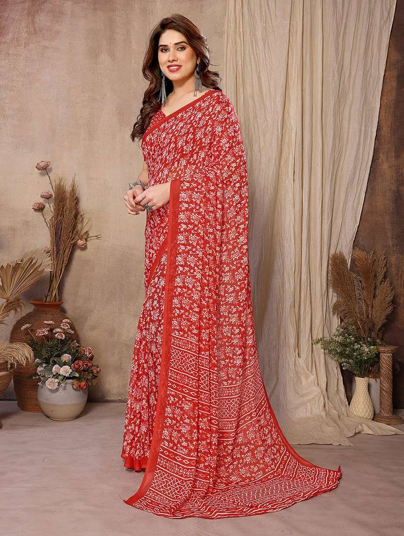 women printed casual wear saree with blouse - 22277535 -  Standard Image - 2
