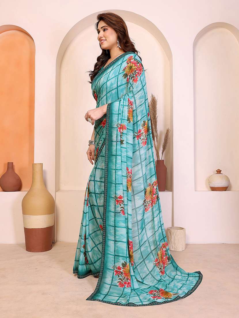 women printed casual wear saree with blouse - 22277833 -  Standard Image - 2