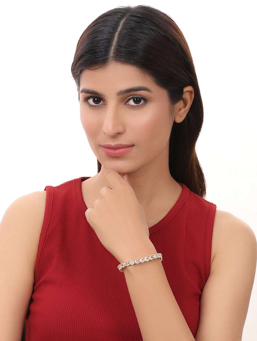 women stone studded bracelet - 22277838 -  Standard Image - 2