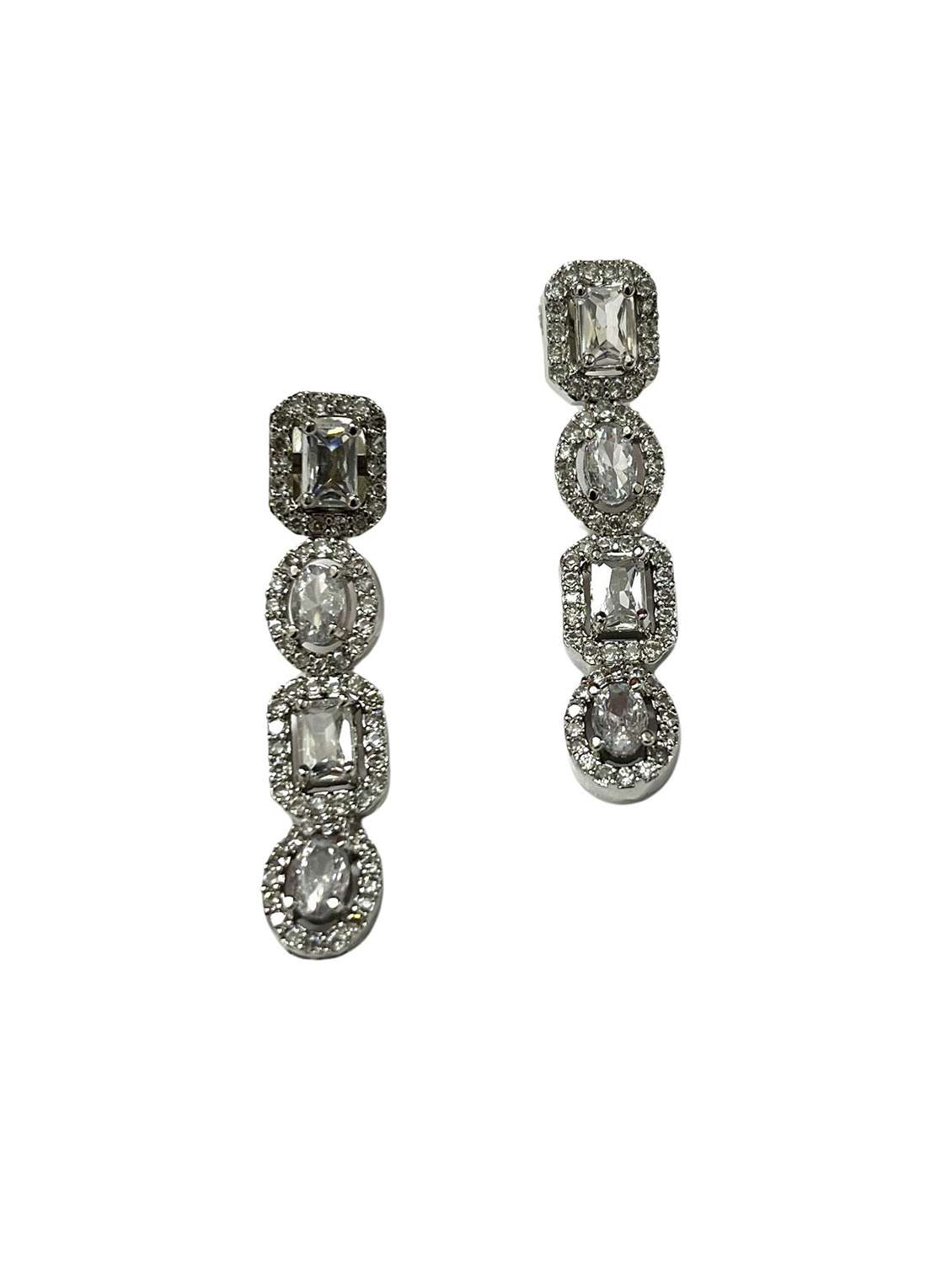 women stone studded necklace and earring set - 22277982 -  Standard Image - 2