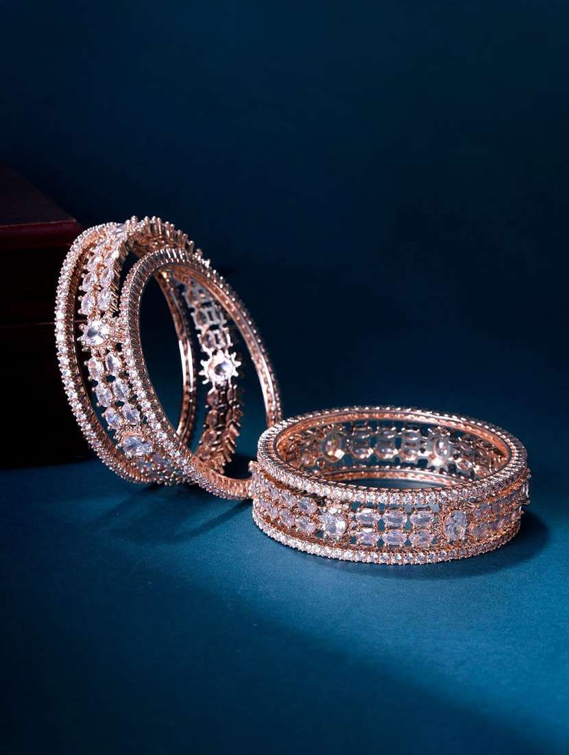 rose gold radiance bangles (pack of 6)