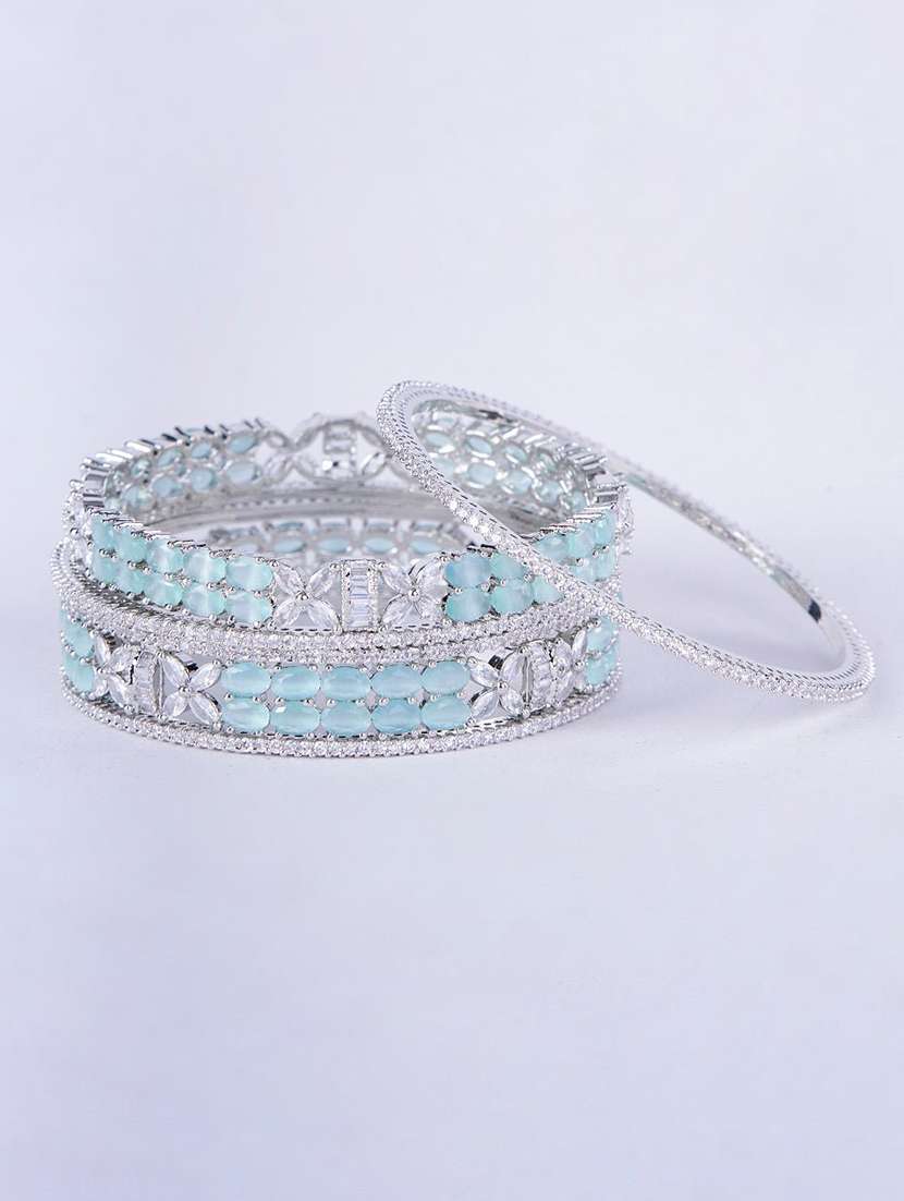 crystal fancy rhodium bangles (pack of 6) - 22278082 -  Standard Image - 2