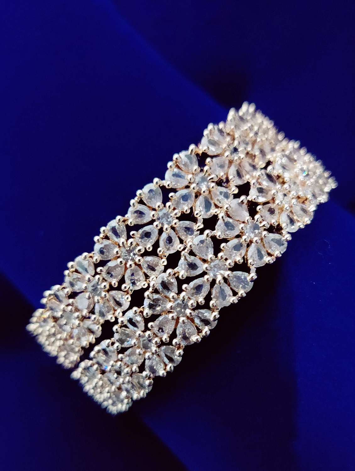 women white brass bangle