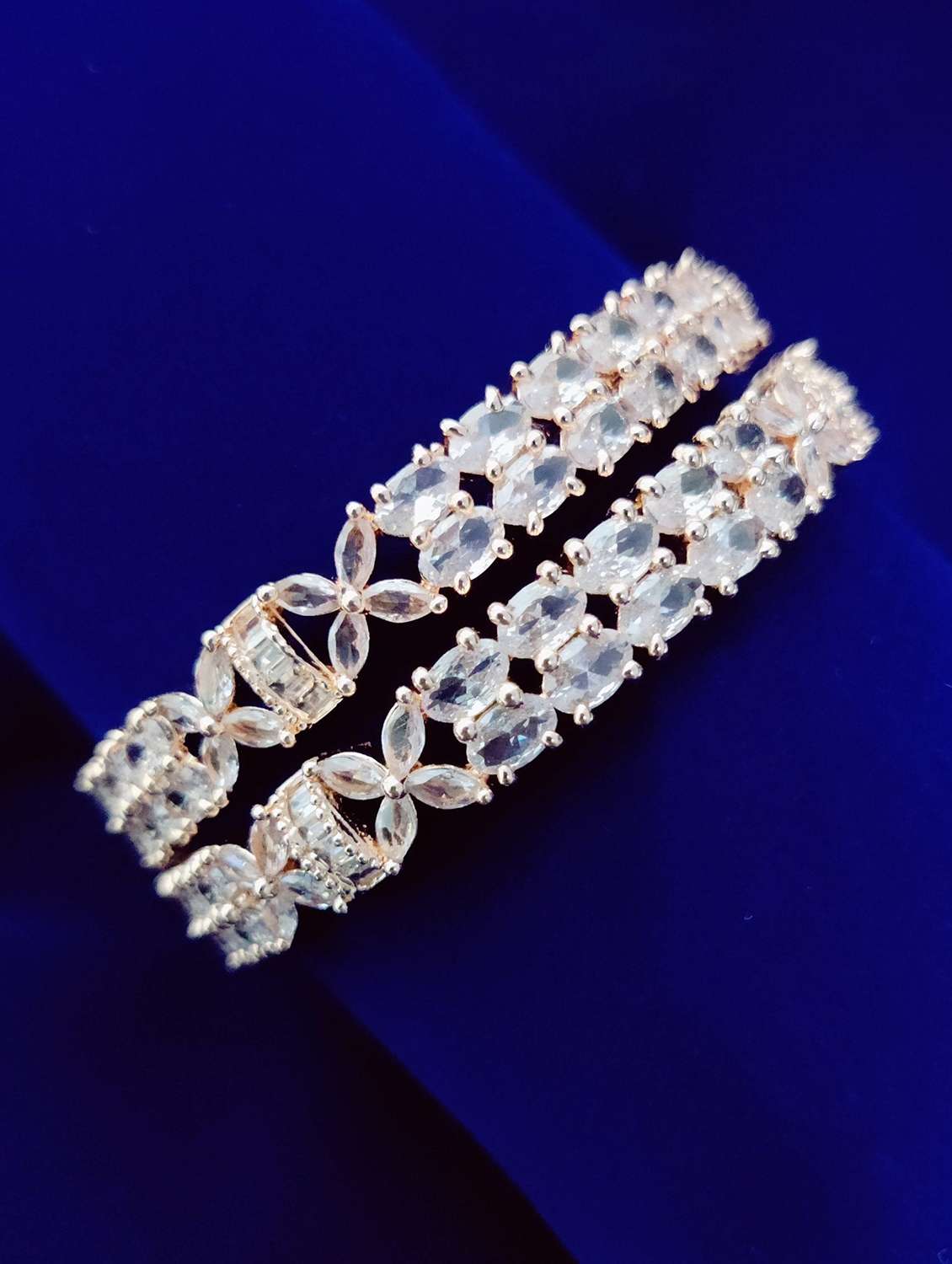 women white brass bangle