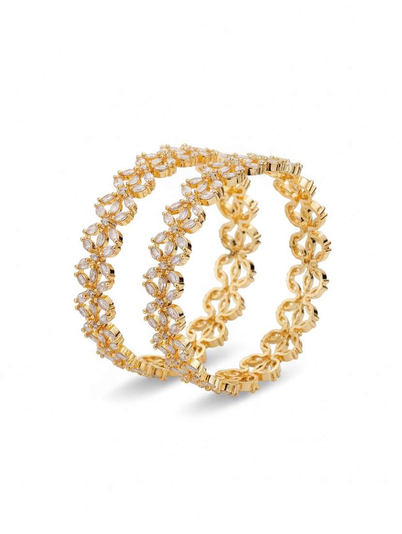 star gold plated bangles (pack of 2) - 22278181 -  Standard Image - 2