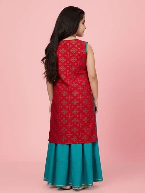 women printed sleeveless kurta - 22278338 -  Standard Image - 2