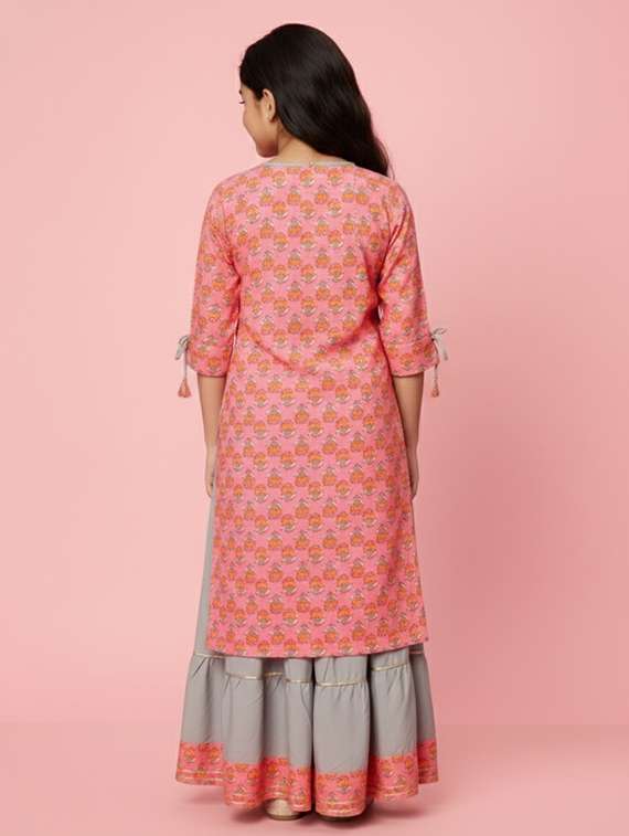 women printed three quarter sleeve kurta - 22278353 -  Standard Image - 2
