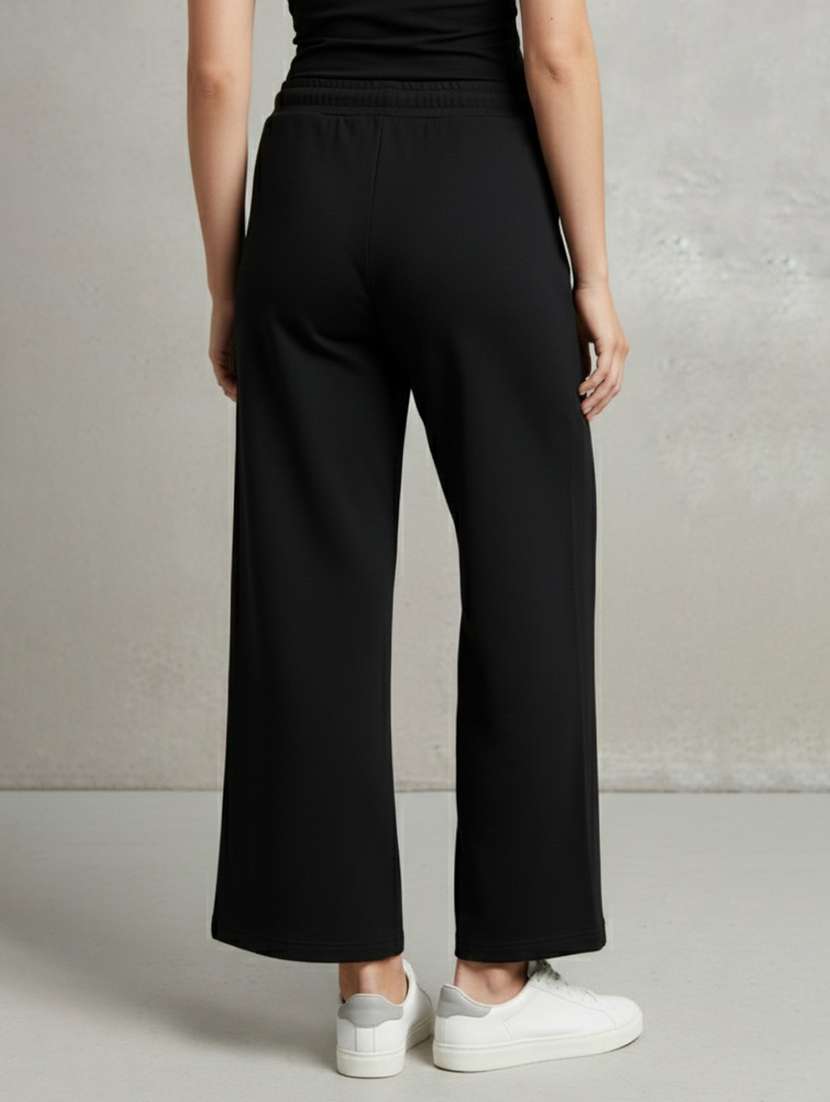 women solid mid rise track pant - 22278405 -  Standard Image - 2