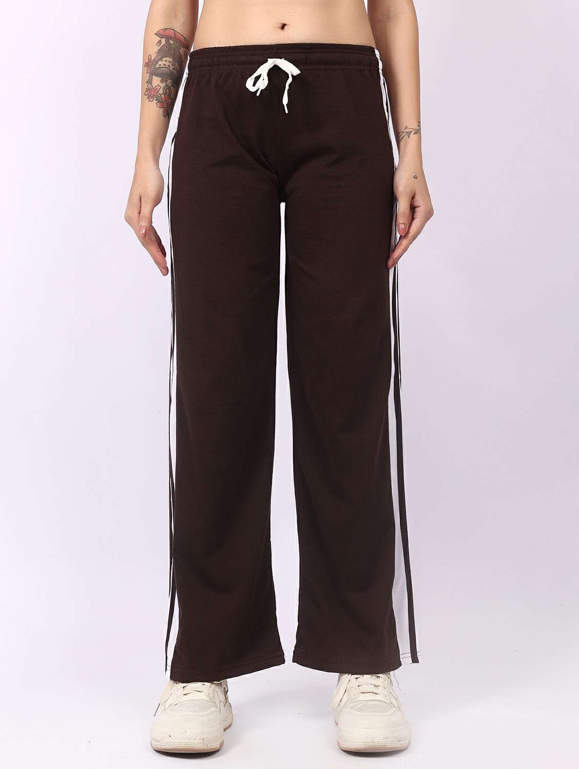 women tapered mid rise track pant