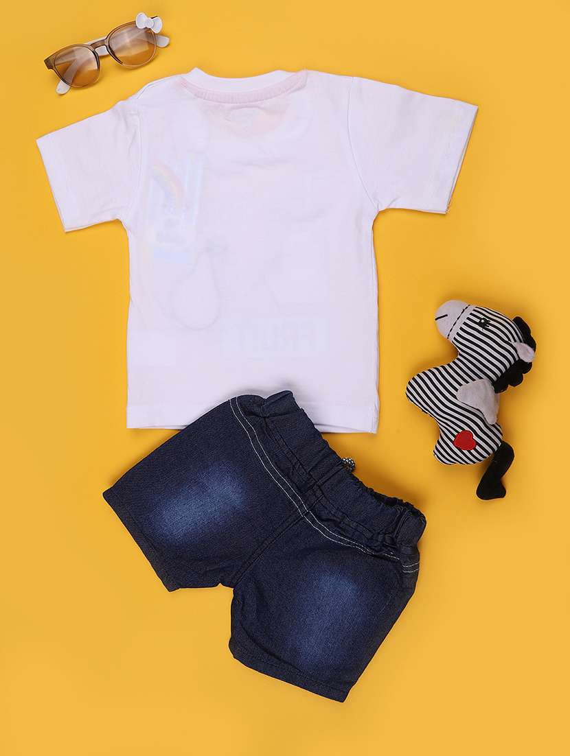 boys printed round neck t-shirt and shorts set - 22278528 -  Standard Image - 2