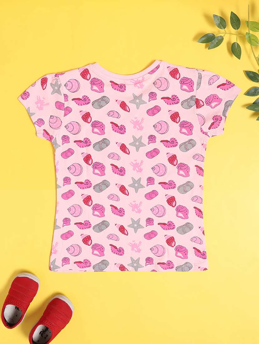 pink cotton all over print tee - 22278601 -  Standard Image - 2