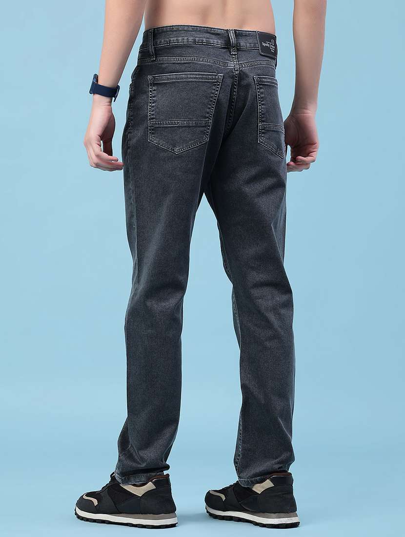 men plain mid rise full length jeans - 22278804 -  Standard Image - 2