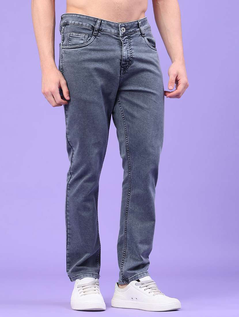 men plain mid rise full length jeans - 22278822 -  Standard Image - 2