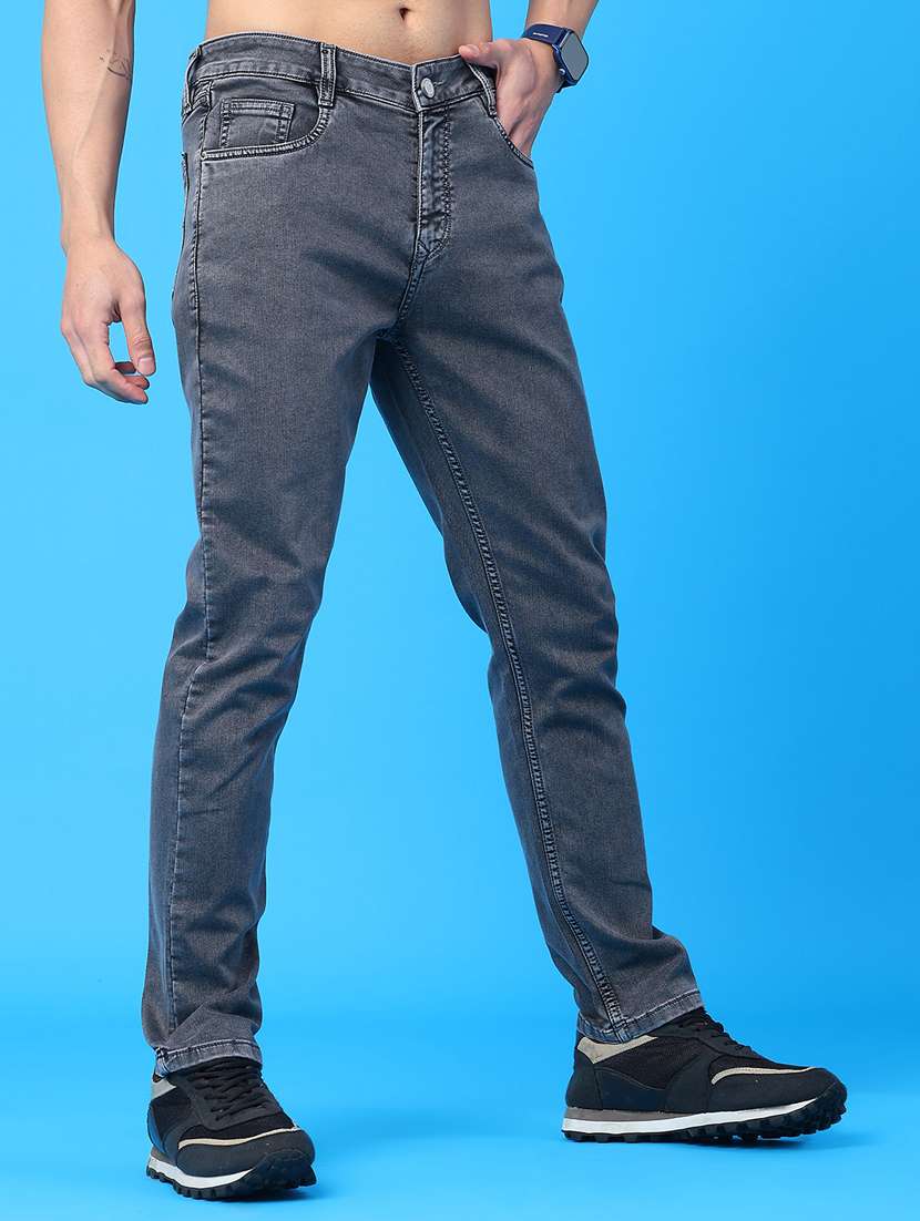 men plain mid rise full length jeans - 22278841 -  Standard Image - 2