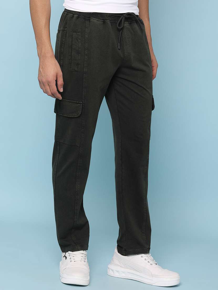 men solid mid rise regular fit cargo  - 22278964 -  Standard Image - 2