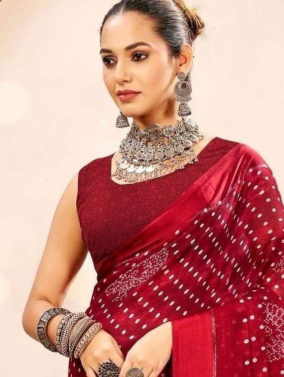 women printed casual wear saree with blouse - 22279031 -  Standard Image - 2