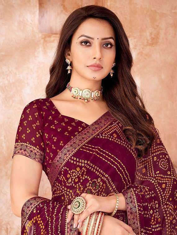 women printed casual wear saree with blouse - 22279041 -  Standard Image - 2