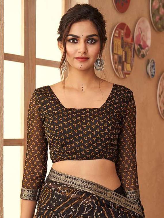 women printed casual wear saree with blouse - 22279049 -  Standard Image - 2