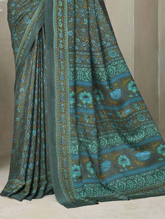 women printed casual wear saree with blouse - 22279085 -  Standard Image - 2