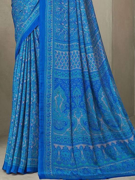 women printed casual wear saree with blouse - 22279086 -  Standard Image - 2
