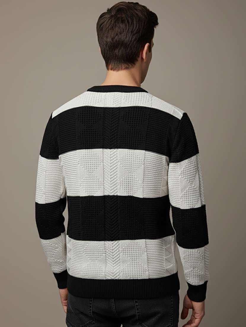 men color block long sleeve regular fit pullover  - 22279170 -  Standard Image - 2