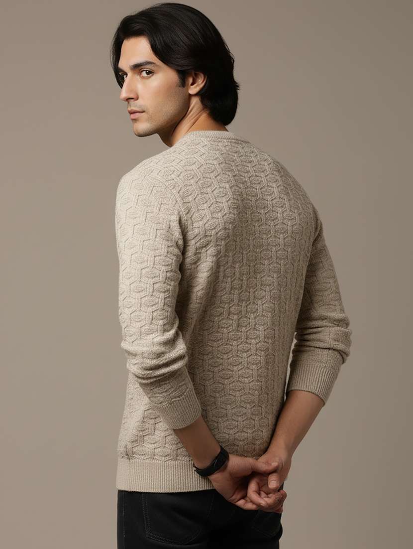 men self design long sleeve regular fit pullover  - 22279174 -  Standard Image - 2