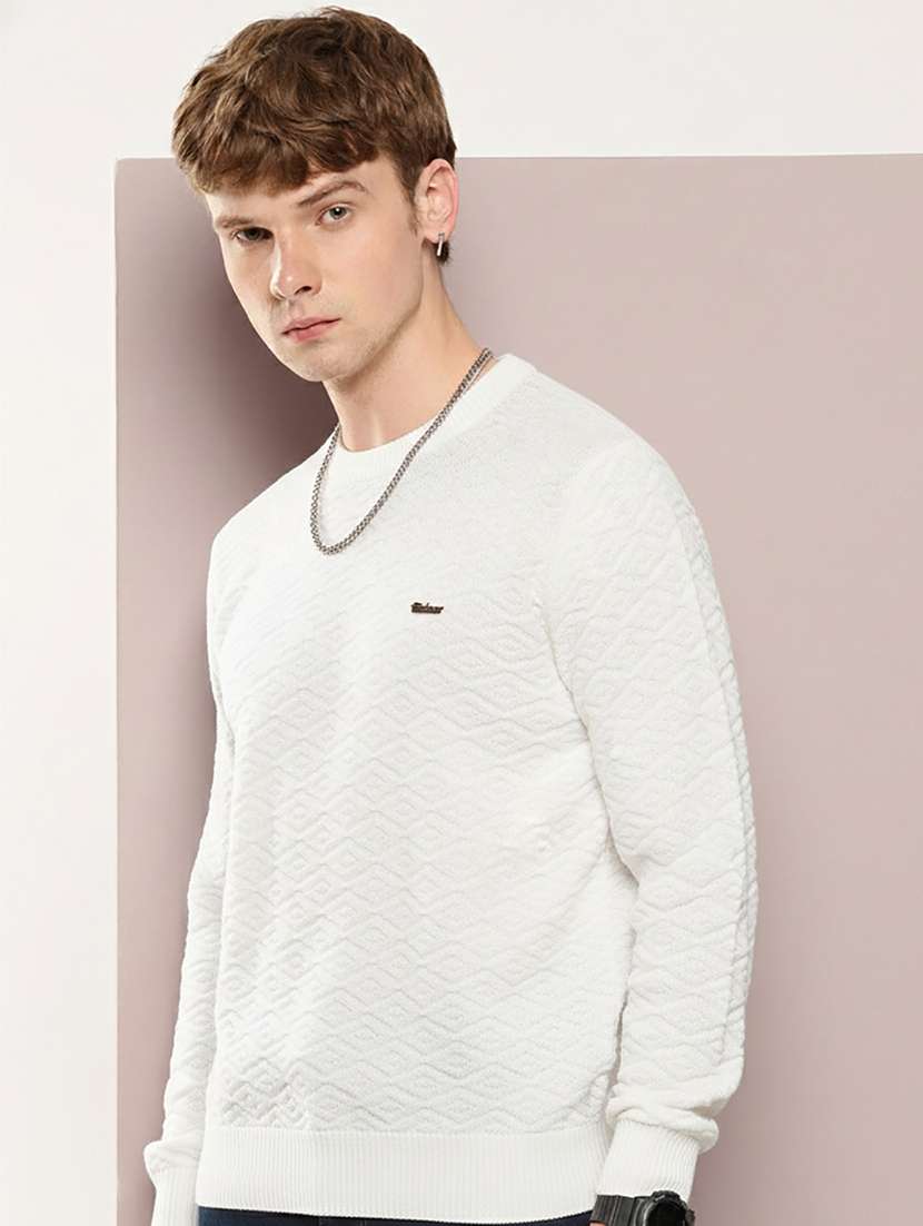 men self design long sleeve regular fit pullover  - 22279180 -  Standard Image - 2