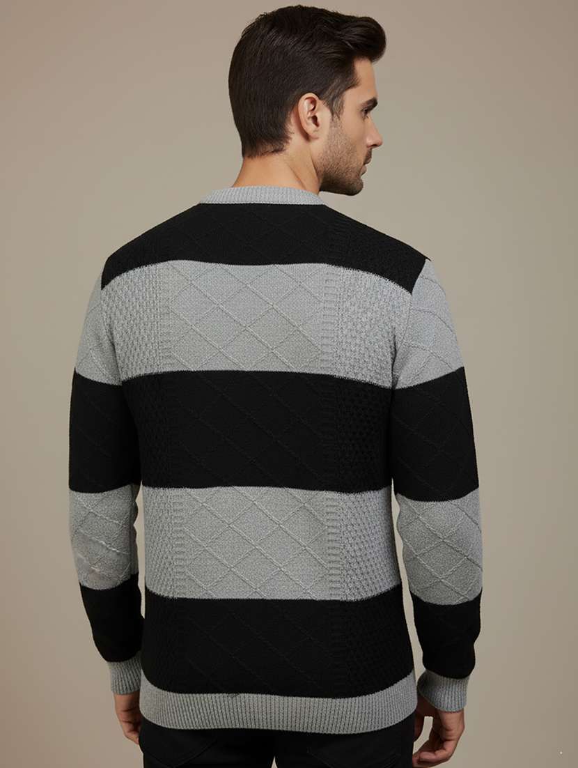 men color block long sleeve regular fit pullover  - 22279182 -  Standard Image - 2