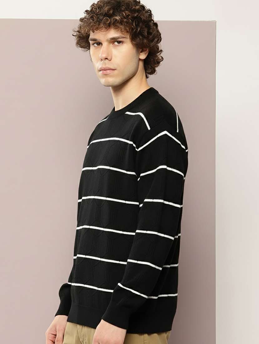 men striped long sleeve regular fit pullover  - 22279184 -  Standard Image - 2