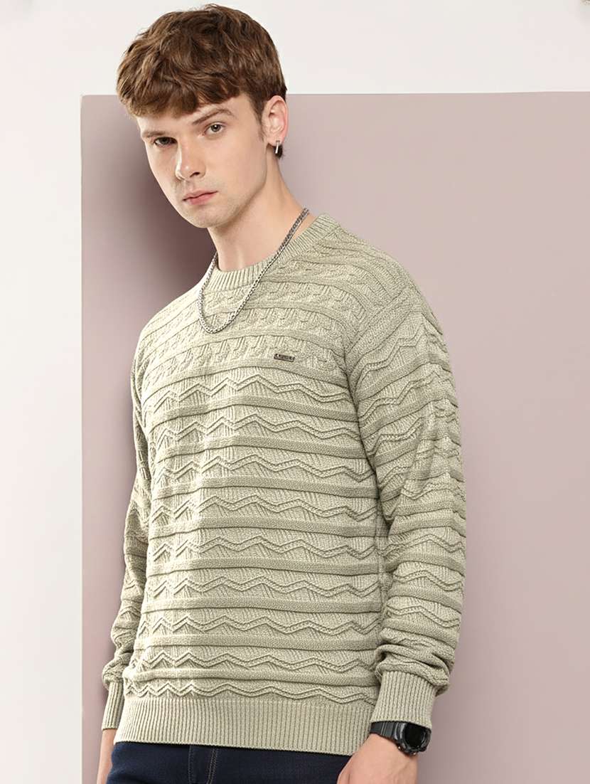 men self design long sleeve regular fit pullover  - 22279192 -  Standard Image - 2