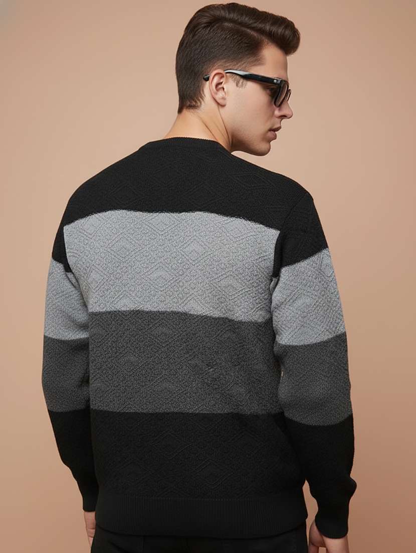 men color block long sleeve regular fit pullover  - 22279193 -  Standard Image - 2