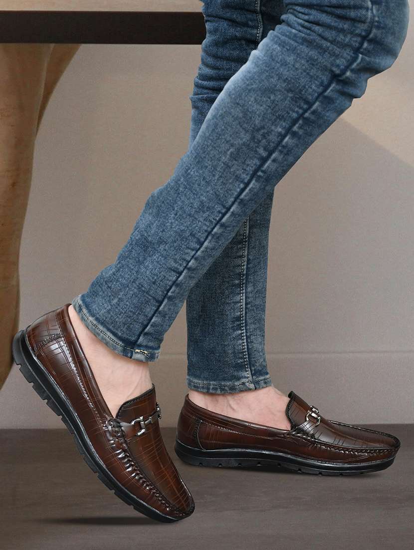 men solid horsebit slip on loafer - 22279198 -  Standard Image - 2