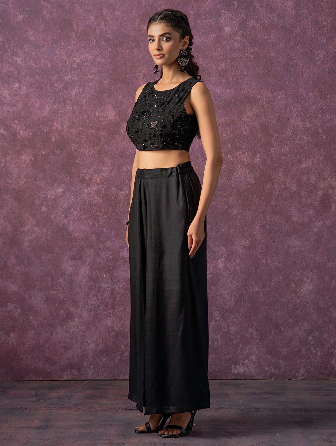 women solid with work sleeveless ethnic top - 22279257 -  Standard Image - 2