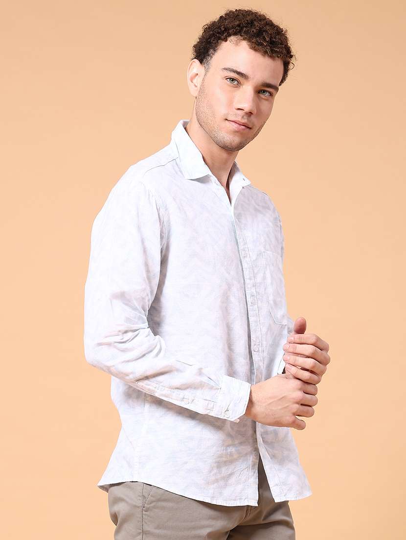 men printed long sleeve regular fit casual shirt - 22279785 -  Standard Image - 2