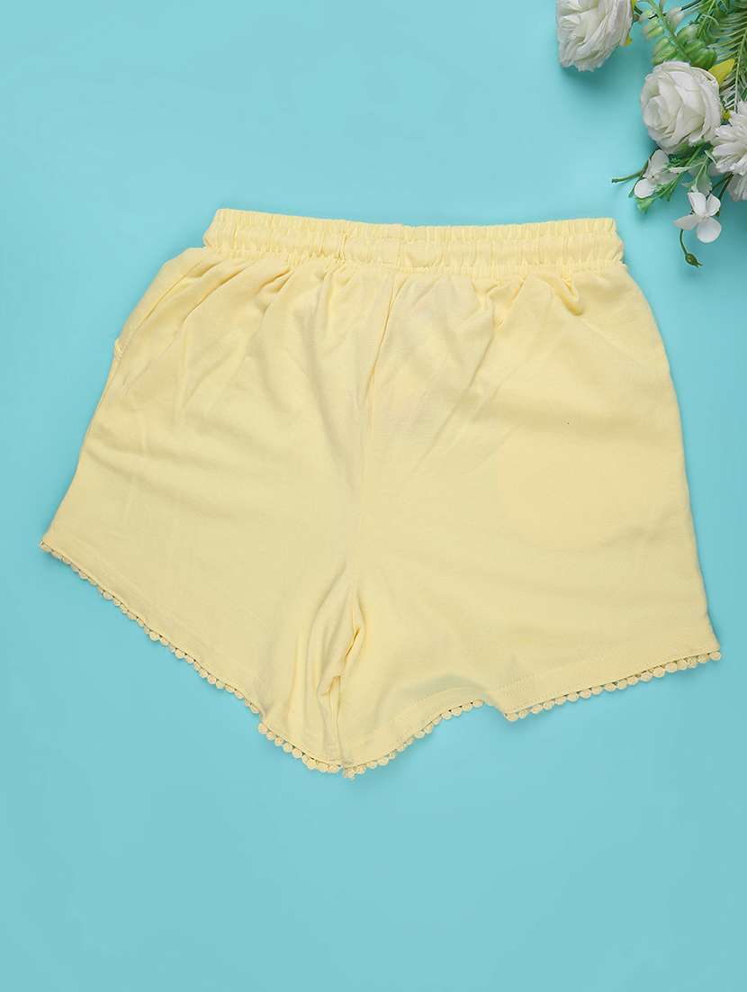 yellow cotton shorts & three fourth - 22279926 -  Standard Image - 2