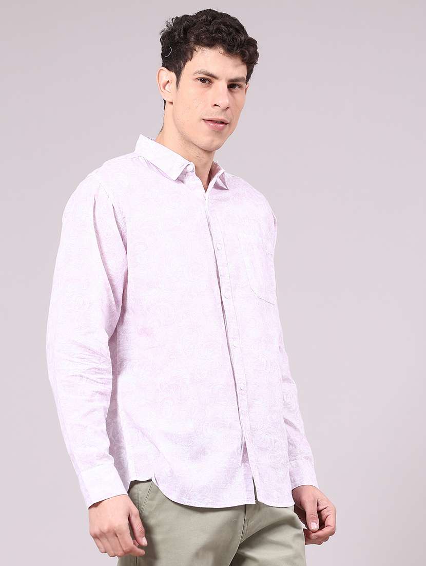 men printed long sleeve regular fit casual shirt - 22280047 -  Standard Image - 2