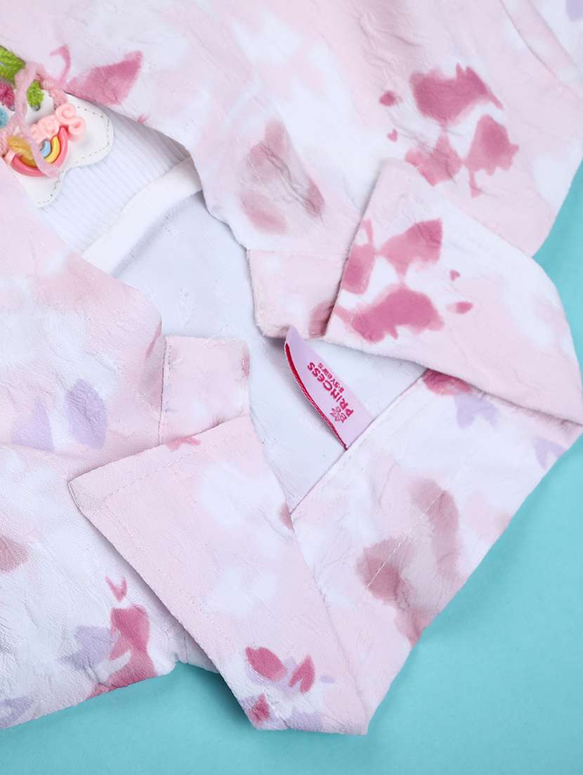 Girls Printed Collared Short Sleeve Top - 22280073 -  Standard Image - 2