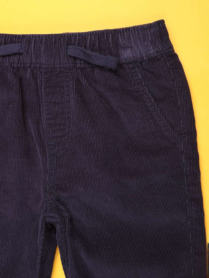 boys solid mid rise regular fit trouser - 22280085 -  Standard Image - 2