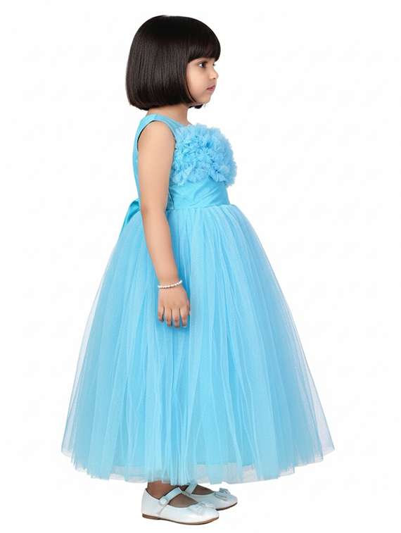 kids solid round neck dress - 22280159 -  Standard Image - 2