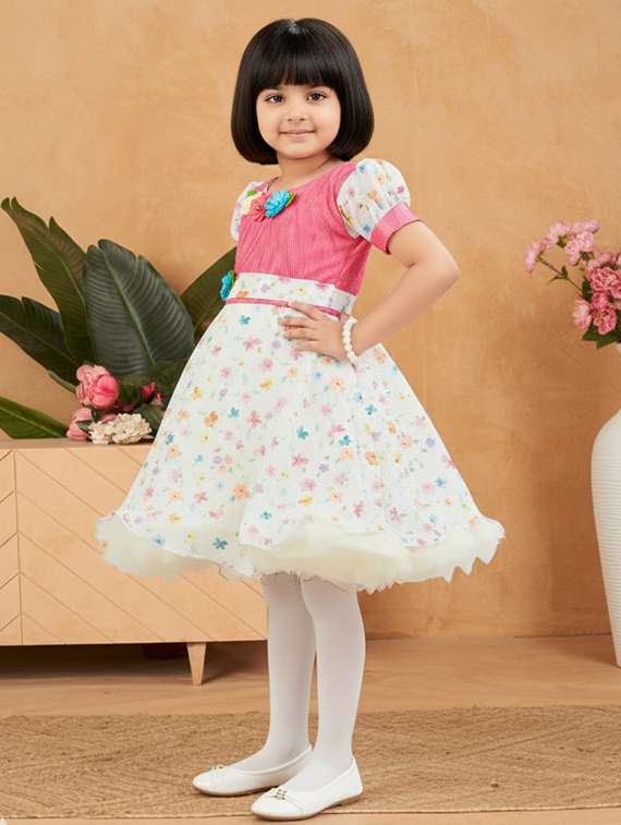 kids floral round neck dress - 22280179 -  Standard Image - 2
