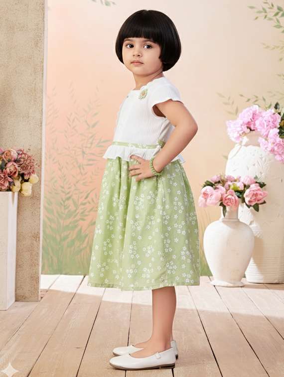 kids floral square neck dress - 22280186 -  Standard Image - 2