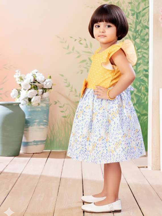 kids printed round neck dress - 22280203 -  Standard Image - 2