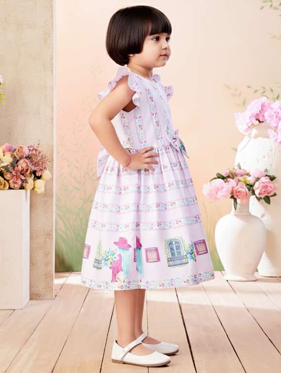 kids printed round neck dress - 22280205 -  Standard Image - 2