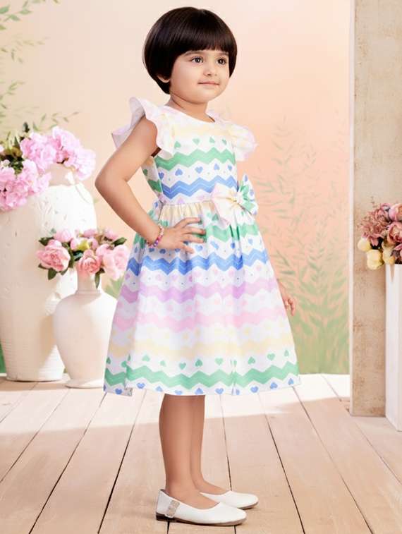 kids printed round neck dress - 22280207 -  Standard Image - 2
