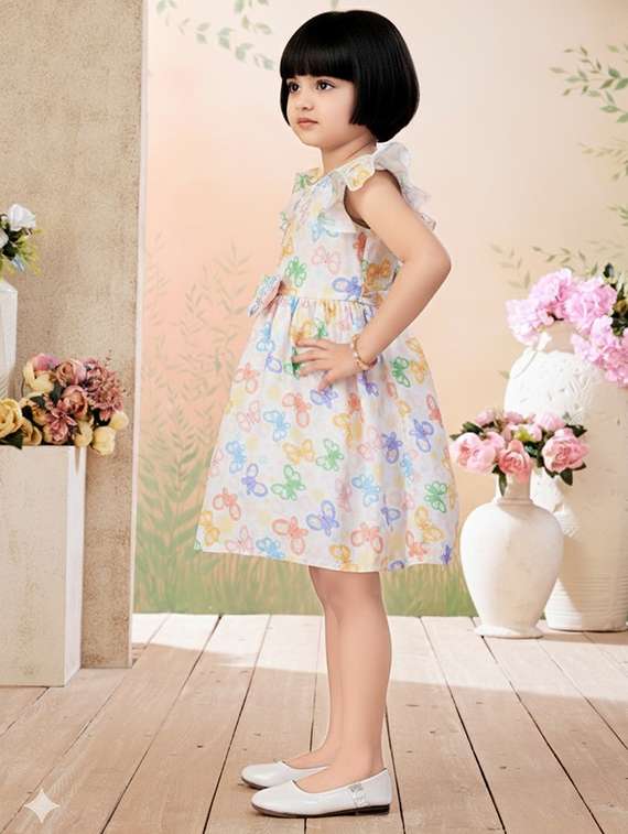 kids printed round neck dress - 22280212 -  Standard Image - 2