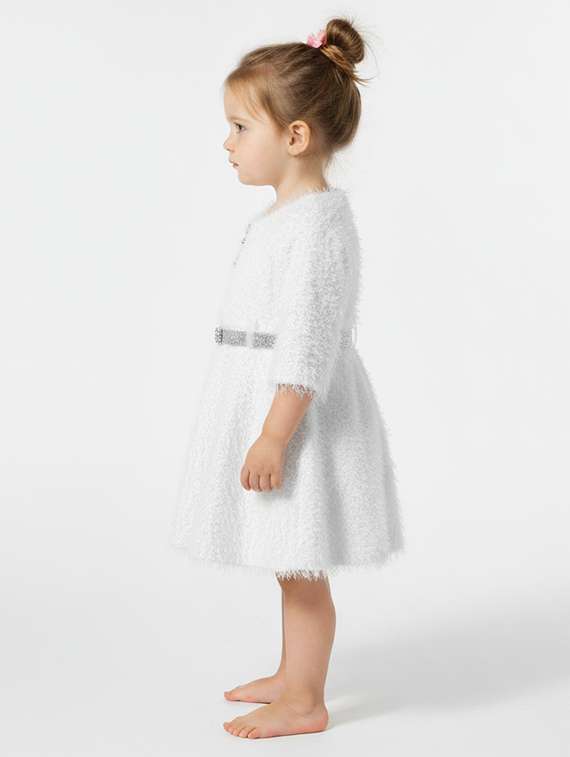 girls self designed round neck fit & flare dress - 22280216 -  Standard Image - 2